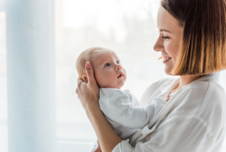 Baby Needing a Frenectomy with Mother